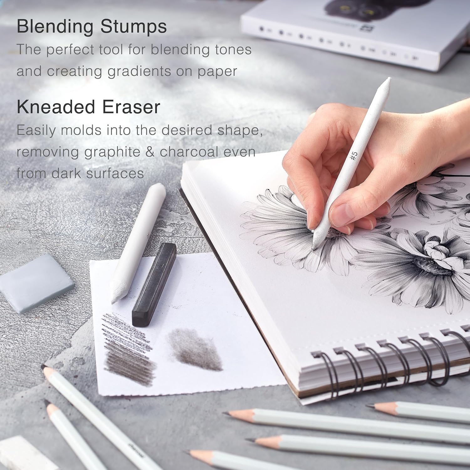 ARTISTIC EYE Premium Drawing and Sketching Pencil Art Set (20 Items): Complete Kit with Graphite Pencils, Charcoal Pencils, Sticks, Blending Stumps, Erasers, and Sharpeners
