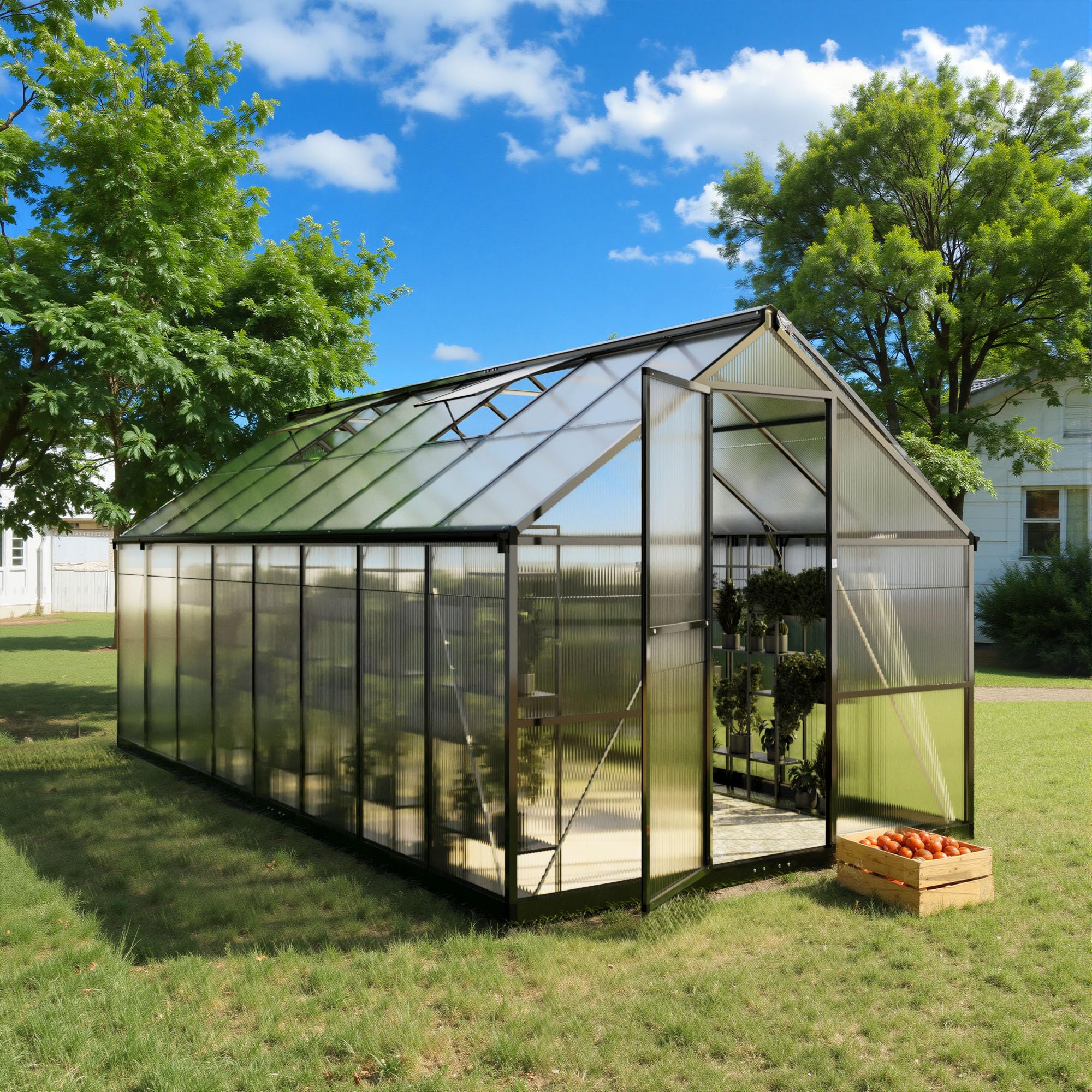 Amazon.com : 8x16 FT Greenhouse, Polycarbonate Green House with