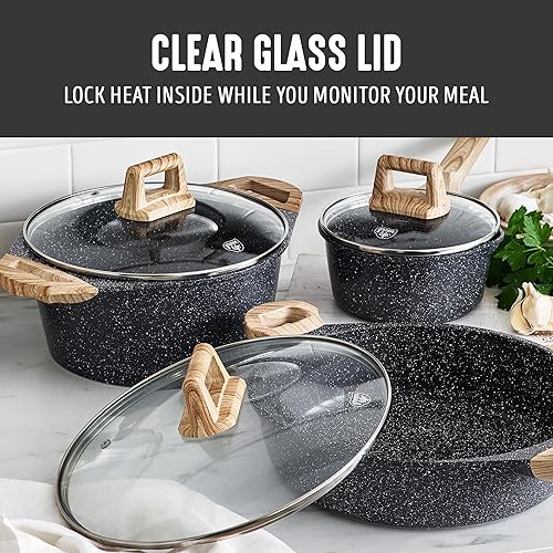 Miniatura 8 de GreenLife Juego de utensilios de cocina antiadherentes de cerámica de 8 piezas, apto para inducción, no tóxico, sin PFAS, apto para lavavajillas,