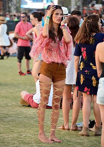 Miniatura 2 de deladola Bandas de pierna brillantes para rave, liguero elástico, festivales de música, disfraz para mujeres y niñas