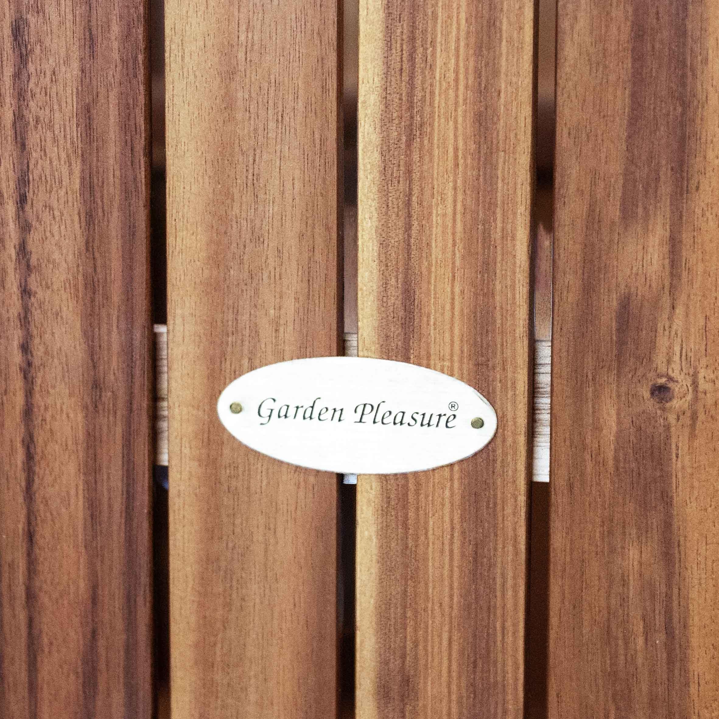Spetebo Garten Kissenbox aus Akazienholz Natur Geölt - 133 x 58 x 55 cm - Holz Auflagenbox mit Deckel 236 L Braun - Polsterauflagen Aufbewahrungsbox für Kissen und Sitzkissen