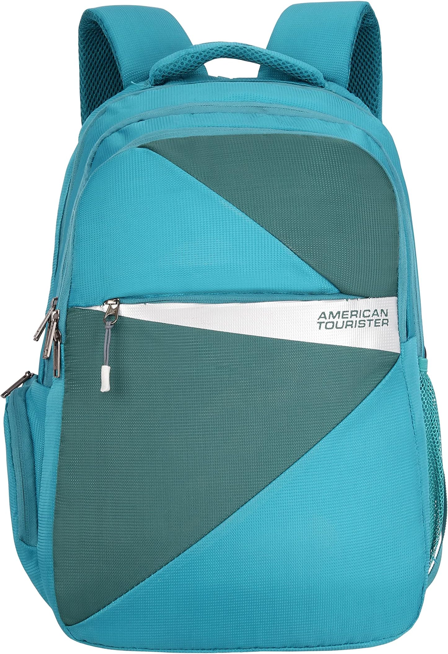 American Tourister Spin | 28L Backpack | 17" Laptop Bag | 3.5 Compartments | College & Office Backpack for Men and Women | Teal | 1 Year Global Warranty