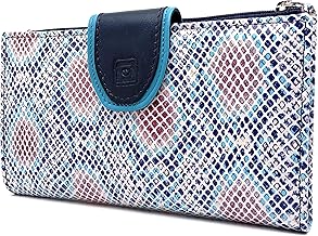 Women's Leather Wallet | Women's Wallet with Zip | Large Wallet | Ubrique Leather | Card Holder Wallet | Handmade | RFID Protection | 36828 Blue