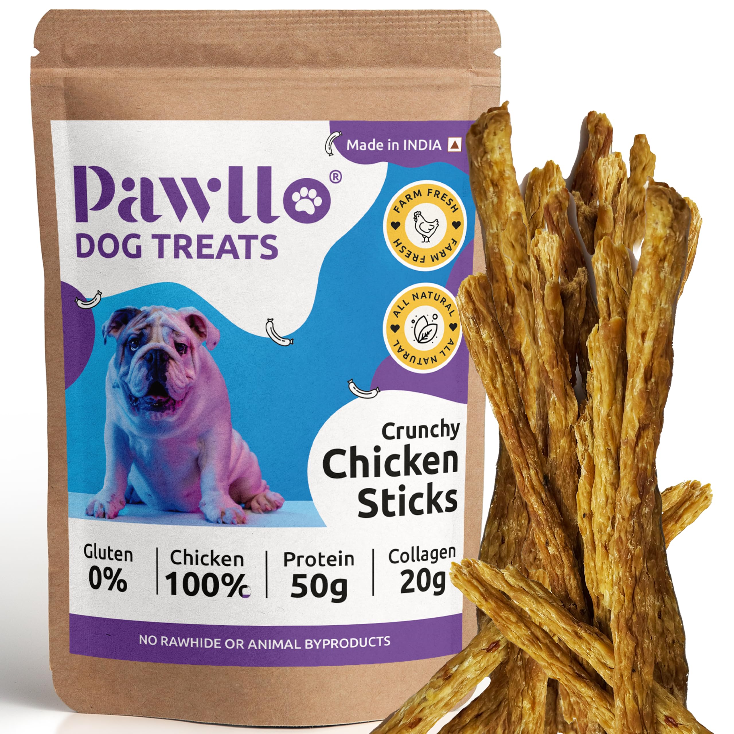 Pawllo Dog Stick, Chicken Chew Sticks for Dogs, Dog Treats, Dental Sticks for Dogs, High in Protein, Only Chicken-No Rawhide, for All Life Stages, Pack of 1 (B0CJ72KXW6) Amazon Price History, Amazon Price Tracker