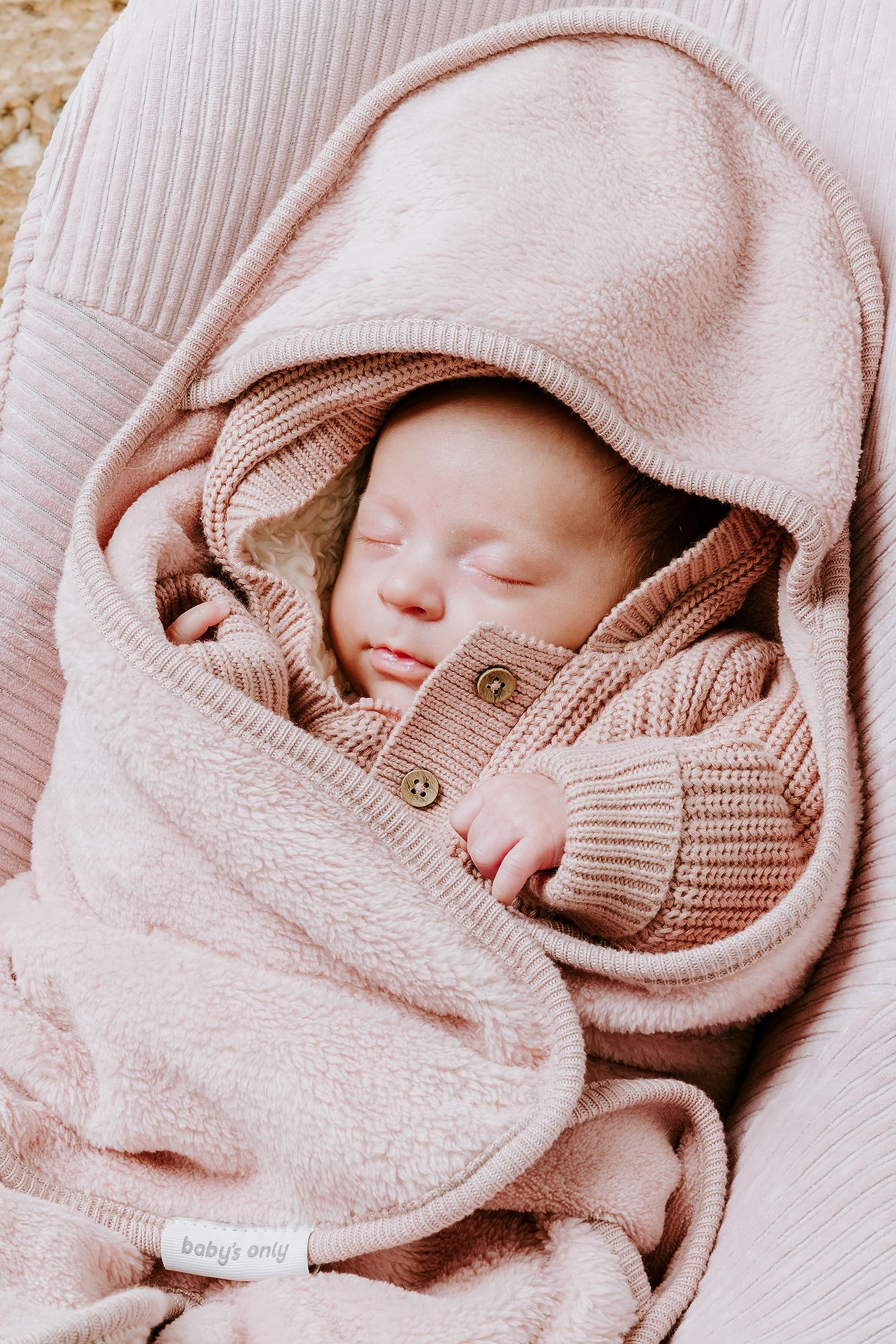 Baby's Only - Soul Kapuzenjacke Baby - Teddyfutter - Strickjacke für Jungen and Mädchen - 100% Bio-Baumwolle