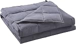 Home Beyond & HB design - Couverture pondérée (gris, 12lbs, 48 x 72 1 cm - Convient à lit double) – Ultra Microfibre brossée douce 120GSM avec des perles de verre premium – Cadeau pour adultes Femmes Hommes