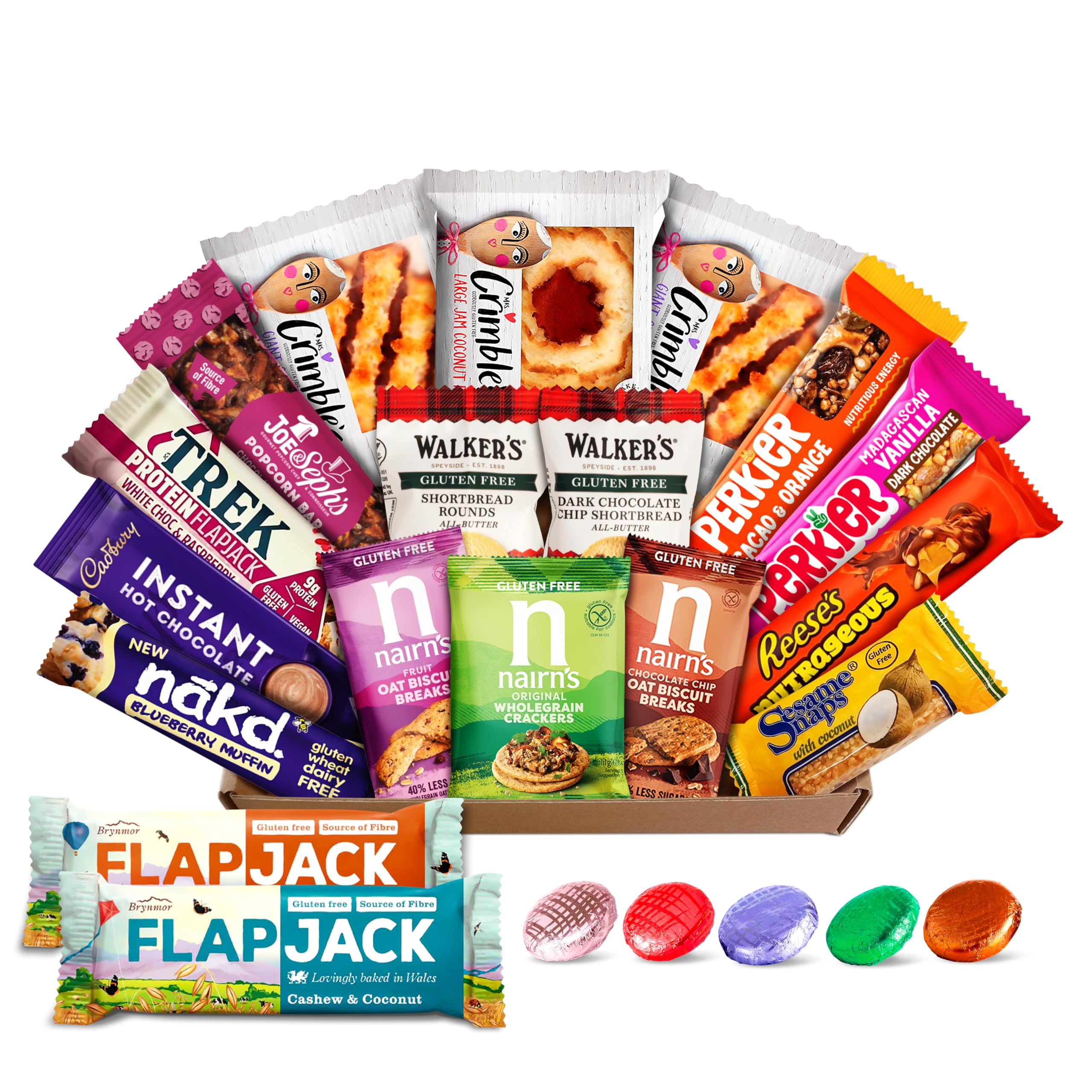 Gluten Free Biscuits and Snack Bars Hamper, Famous and Reliable Brands, Beautifully Presented by Urban Wellbeing, Over 900g