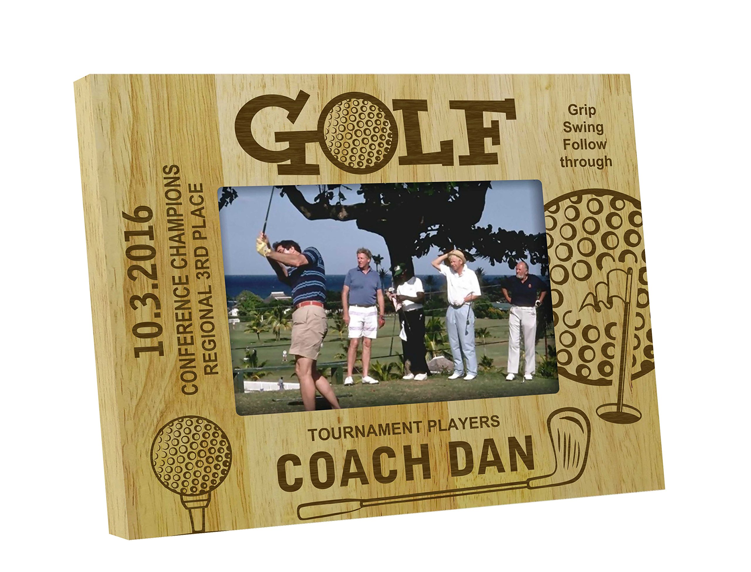 Amazon.co.jp: 刻印木製PersonalizedゴルフGolferテーマ画像フレーム