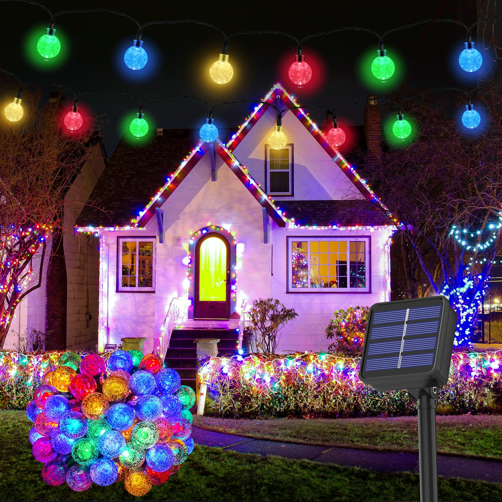 Solar Fairy Lights Outdoor Waterproof, 60LED Solar Garden Lights
