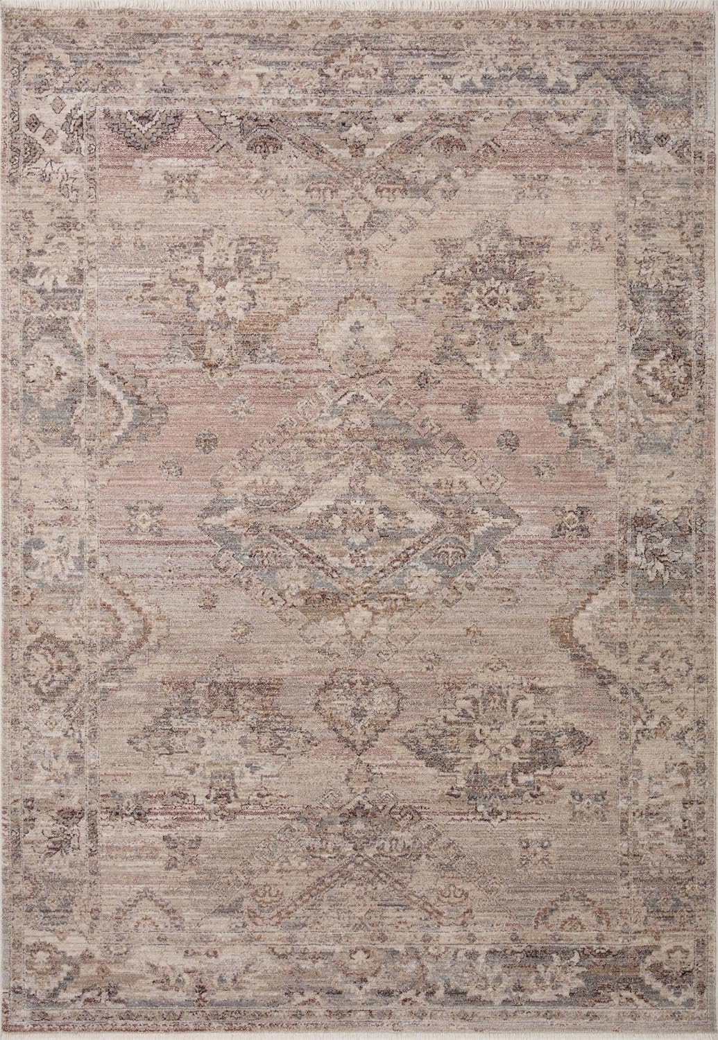 Loloi Lyra Blush/Dove 2'-7" x 8'-0" Runner Rug
