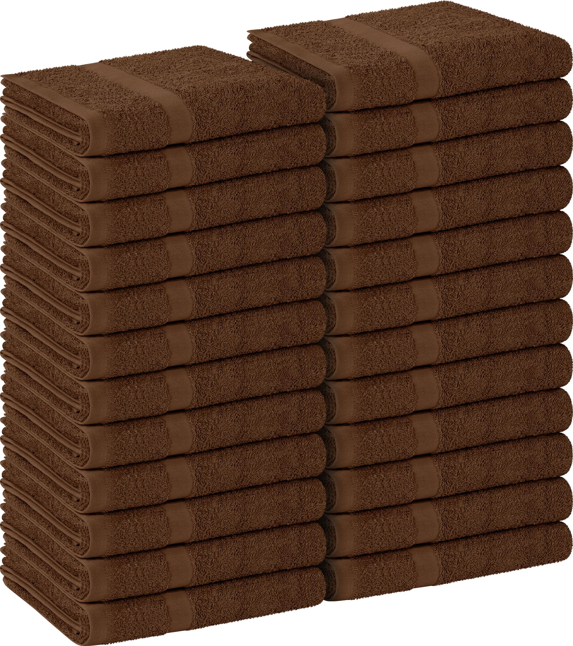 Utopia Towels Salon Towels, Pack of 24, 16x27 in, 100% Cotton, Dark Brown
