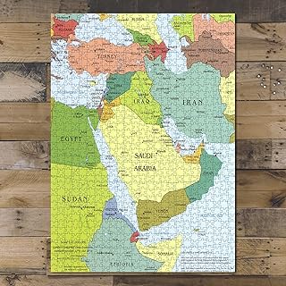 2008 Map of Middle East | 1000 Piece Adult Jigsaw Puzzle | Middle East Puzzle