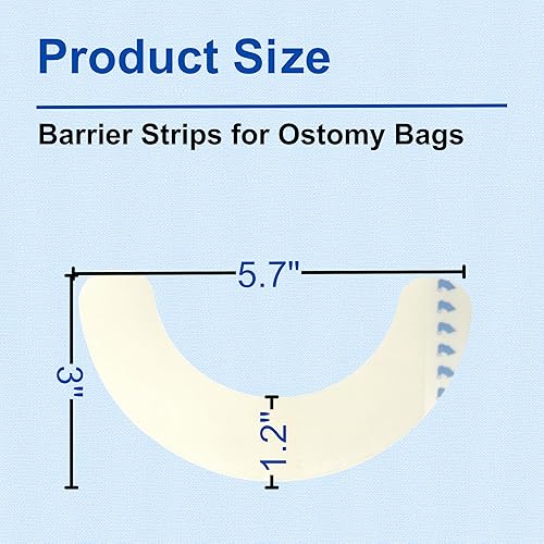 Miniatura 2 de 40 tiras elásticas de barrera para ostomía, hidrocoloide de grado médico, protección impermeable contra fugas para colostomía, bolsas de ileostomía,