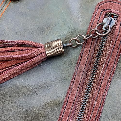 Miniatura 7 de uxcell 100 clips de cuerda de cuero, 0.394 x 0.512 in, plegables, para cordón, borla, manualidades, tono plateado