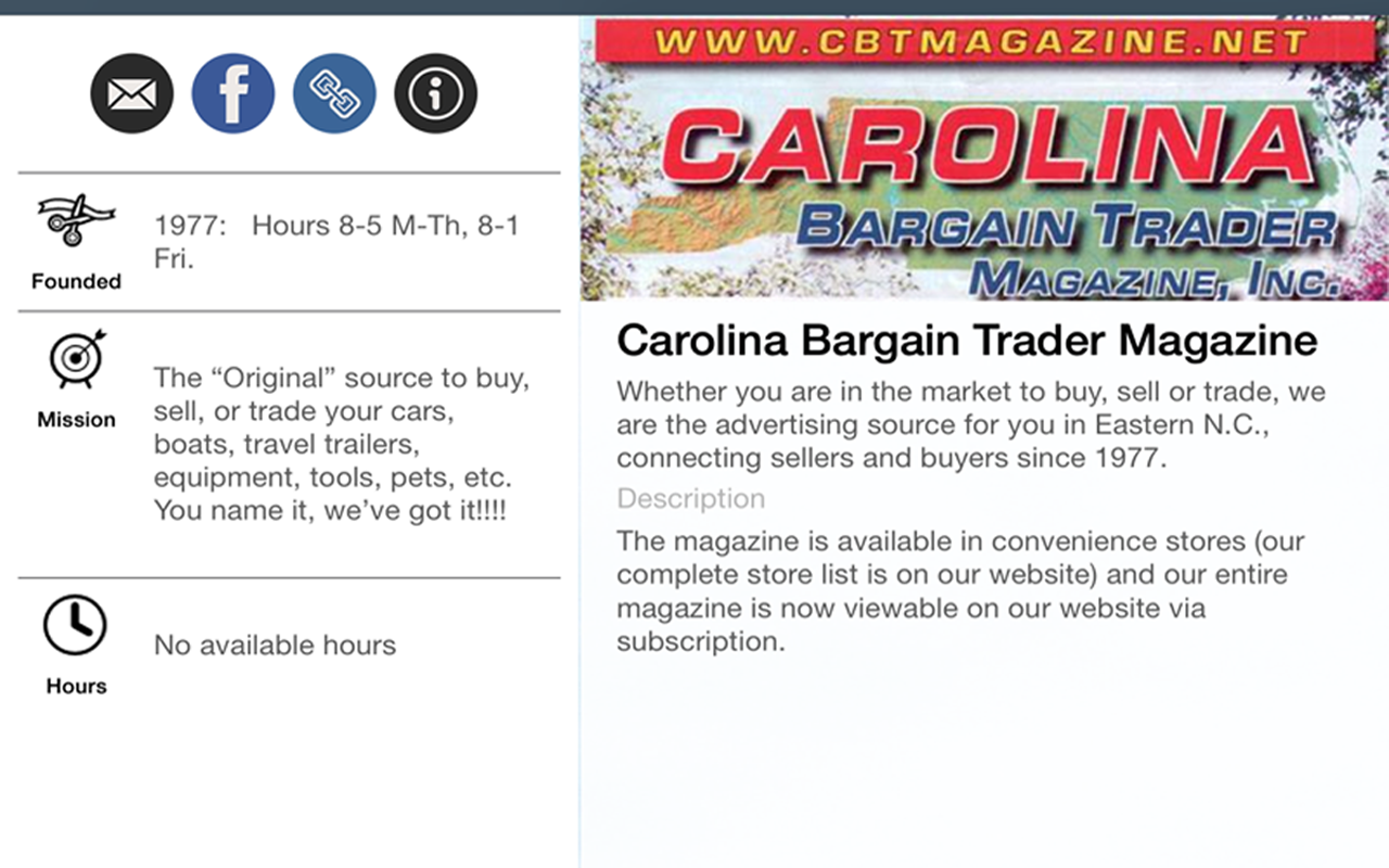 Carolina Bargain Trader App on Amazon Appstore
