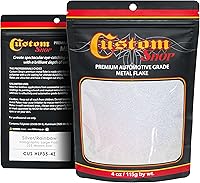 Vista 8 de Custom Shop - Plata a arco iris- 4 onzas de microescamas holográficas de metal de 0.004 pulgadas de tamaño de 100 micrones - Resistente a los rayos