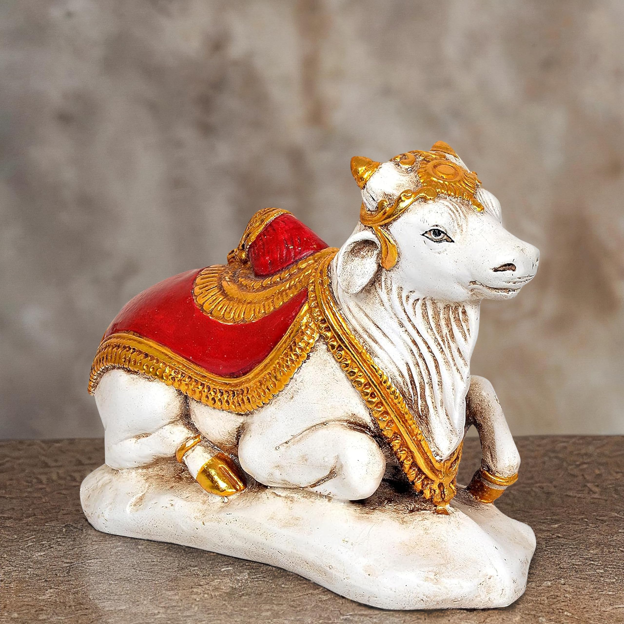 Amazon Brand - Umi Polyresin Shiva Vechle Nandi Statue Idol, Height : 9 inches