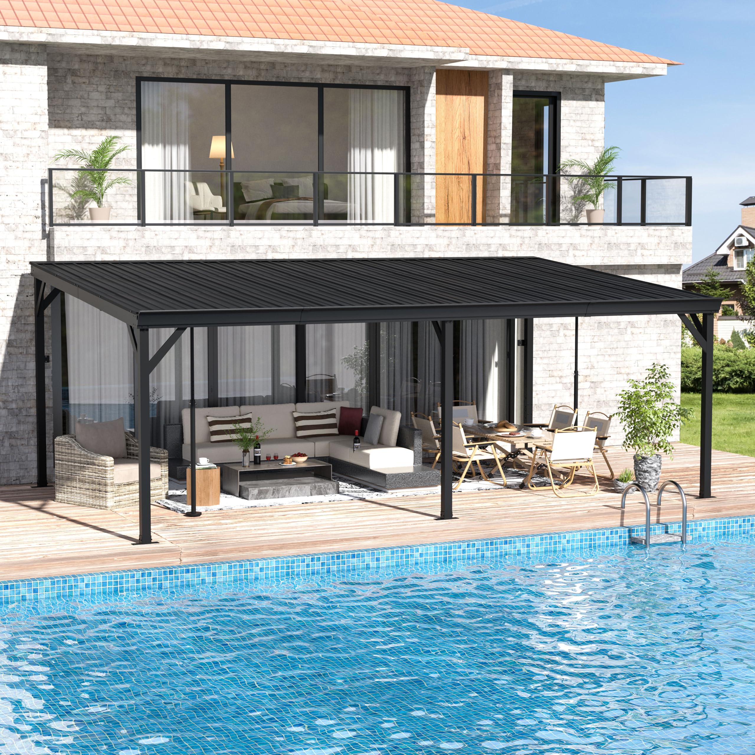 MUPATER 12x20 Lean to Gazebo