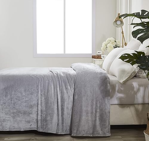 Miniatura 5 de Cozy Fleece Manta polar de franela súper suave y afelpada, marfil, matrimonialqueen