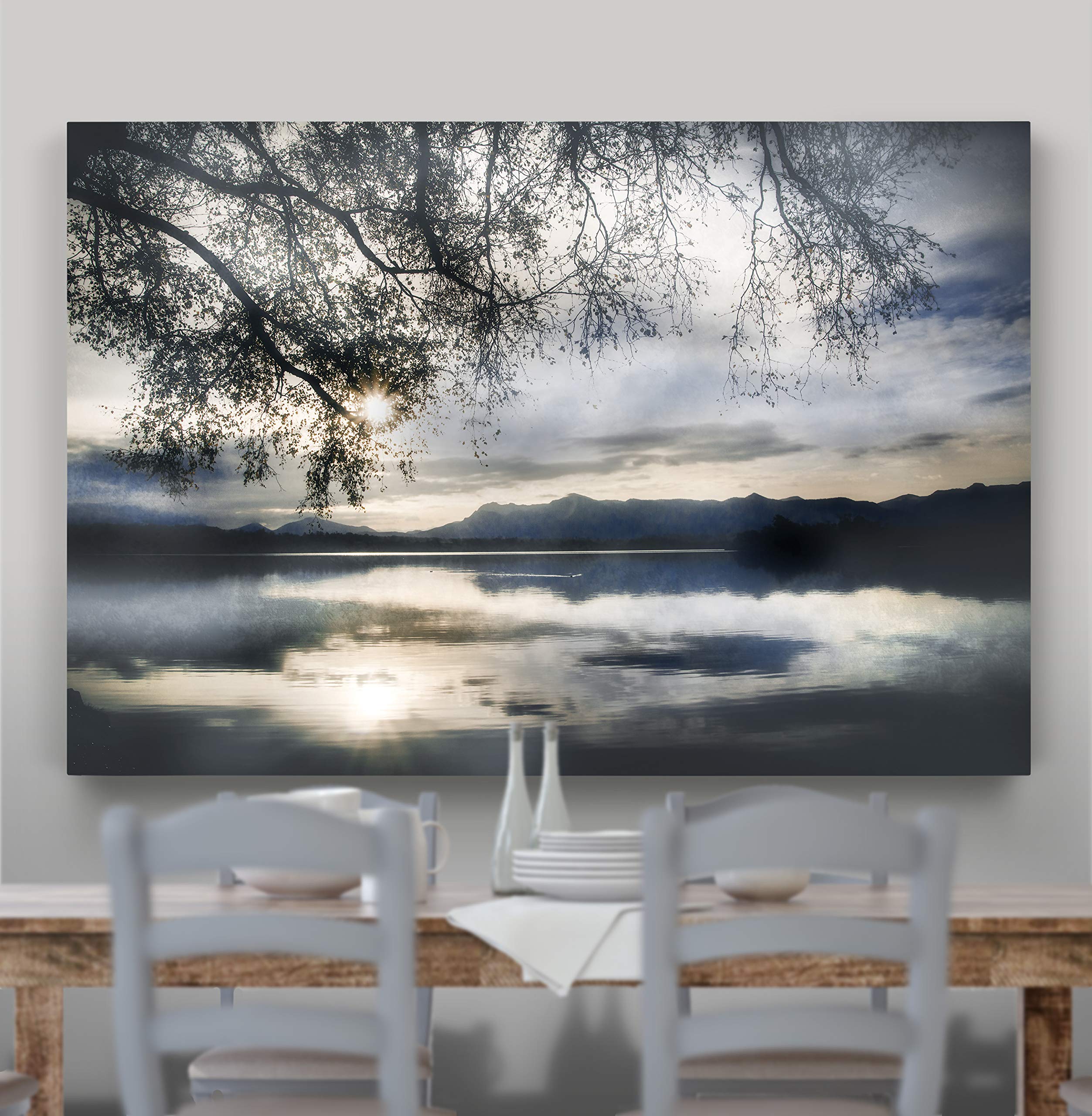 Renditions Gallery Winter Sunset View of Lake Mountains