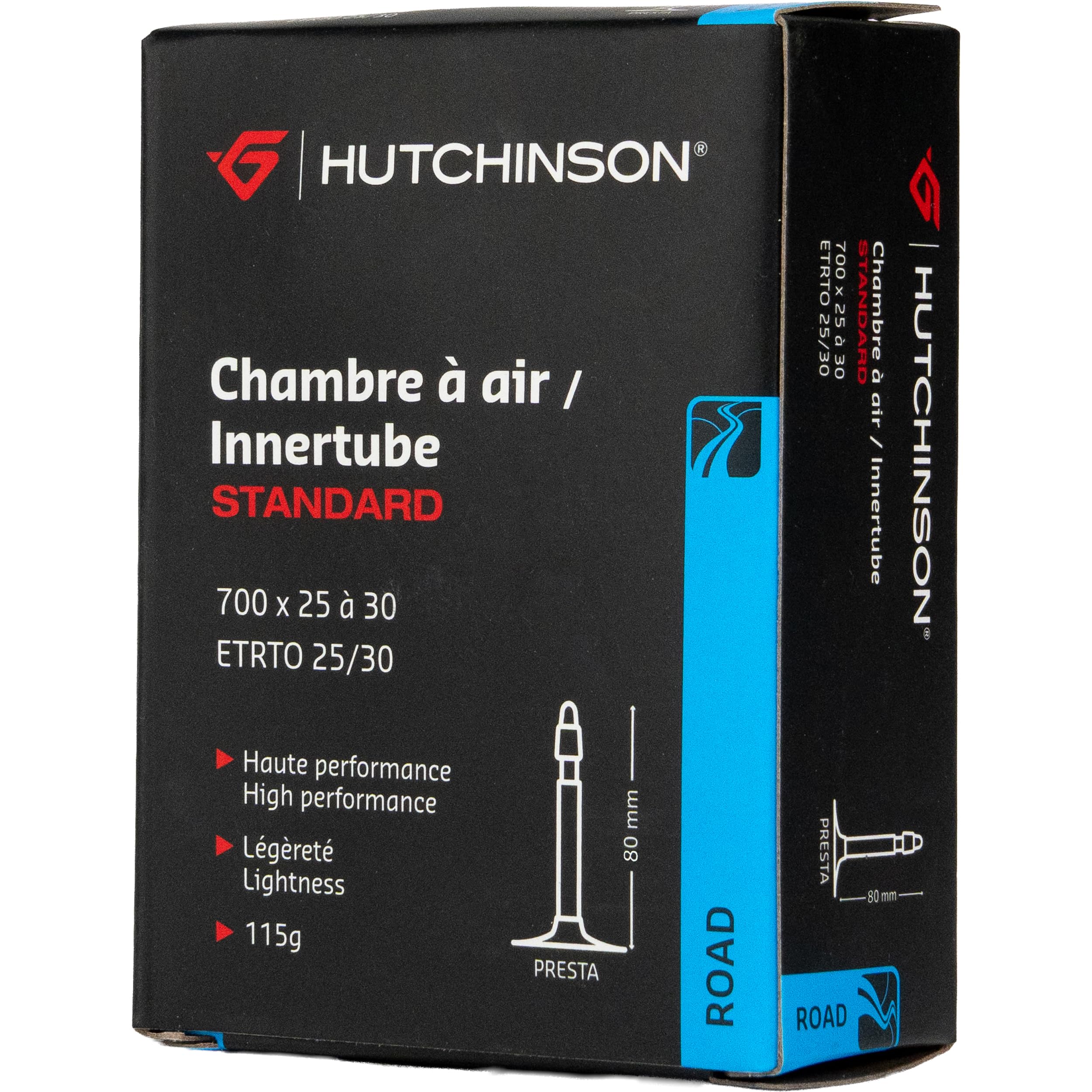 Hutchinson Standard Road Inner Tube – Presta Valve (80mm) – 700 x 25/30c
