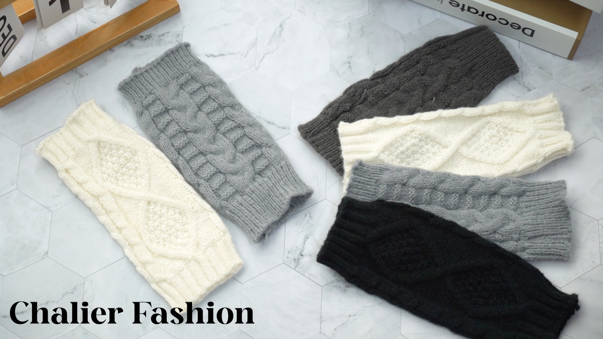 SJTJSPX Fingerlose Armstulpen Für Damen - Lange Strickhandschuhe Für Winter & Büro