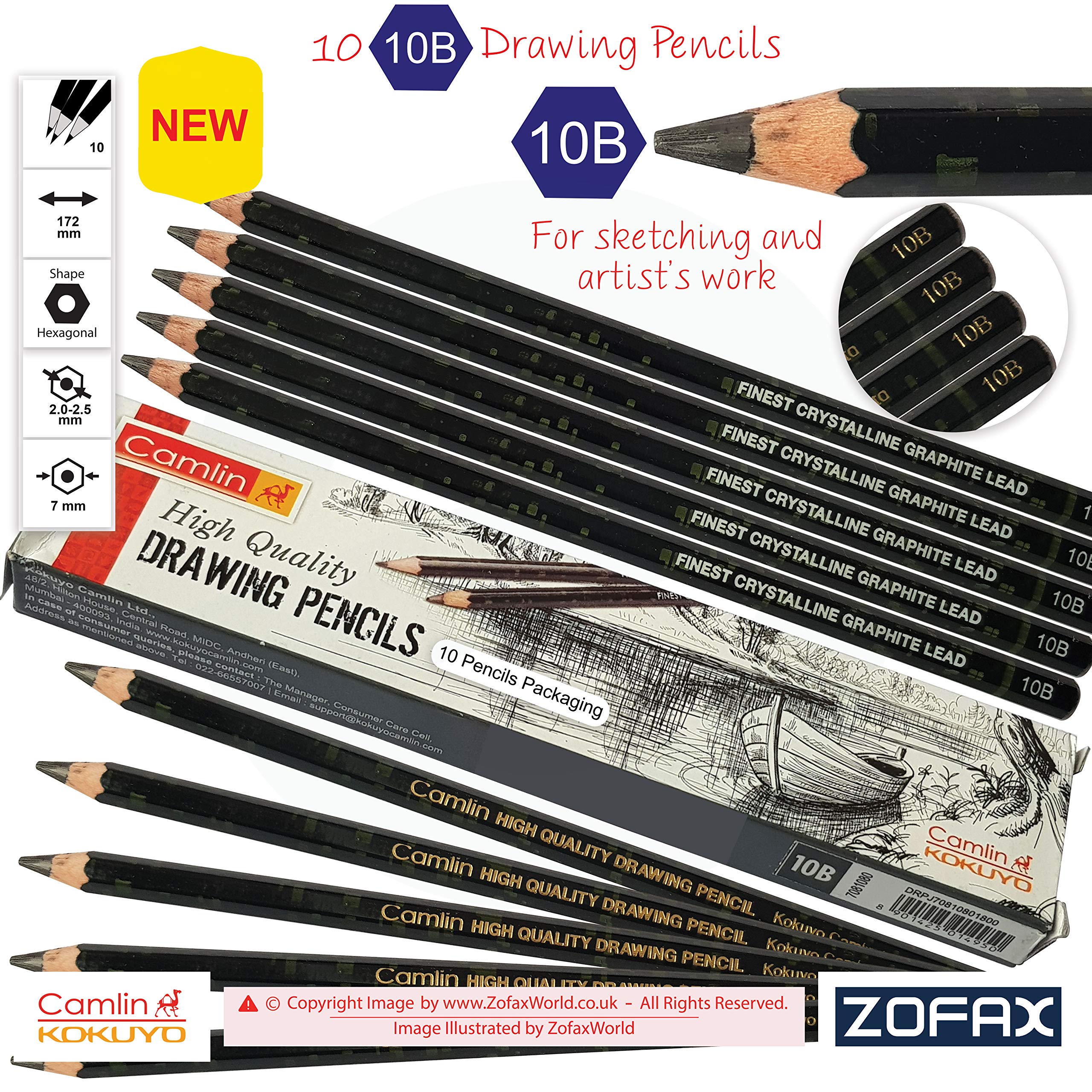 Buy KOKUYO CAMLIN Graded Drawing Pencils Multi Pack Finest Crystalline