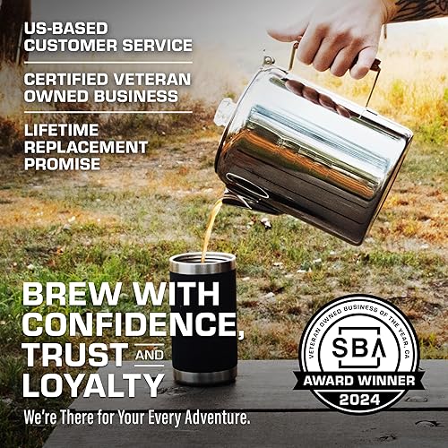 Miniatura 5 de COLETTI Cafetera percoladora Bozeman — SIN aluminio ni plástico [12 tazas]