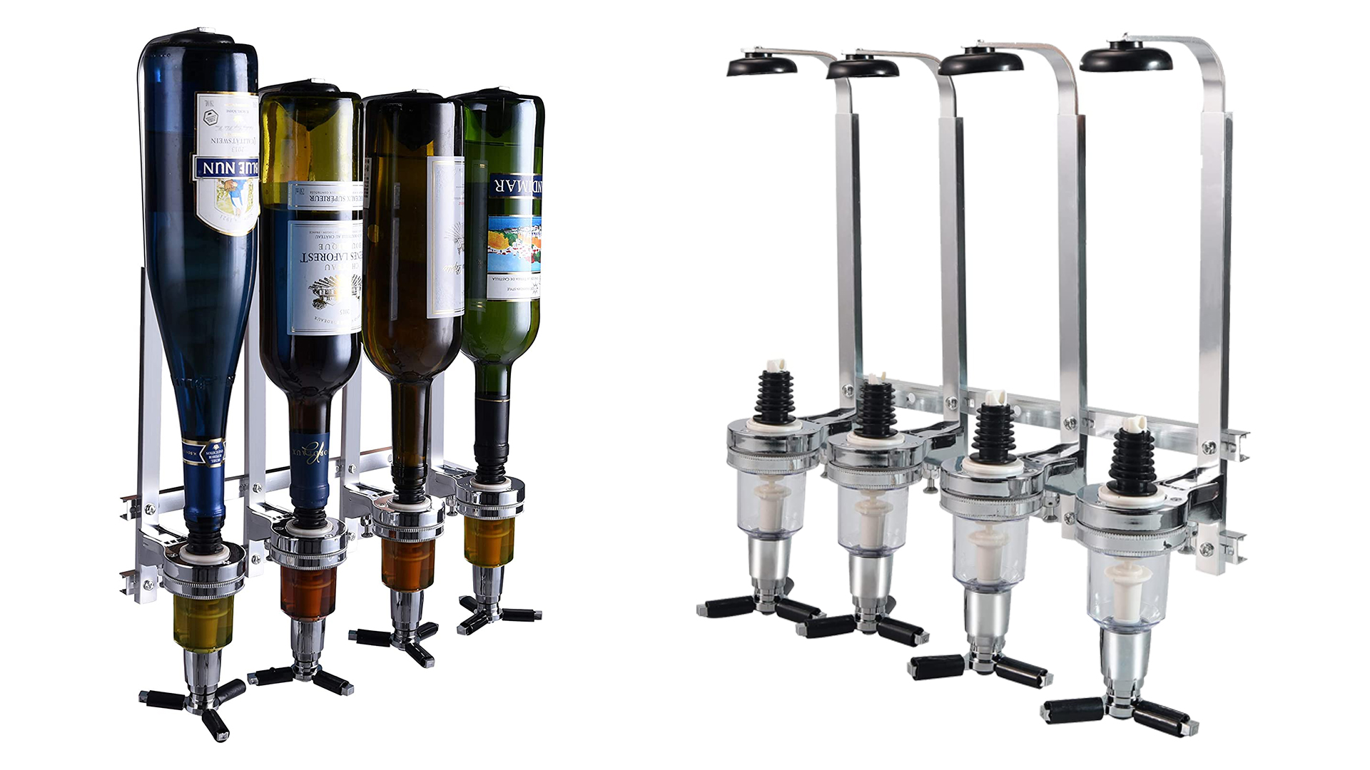 Wall Liquor Dispenser Fdit 2-Bottle Wall Mount Wine Dispenser - Spring ...