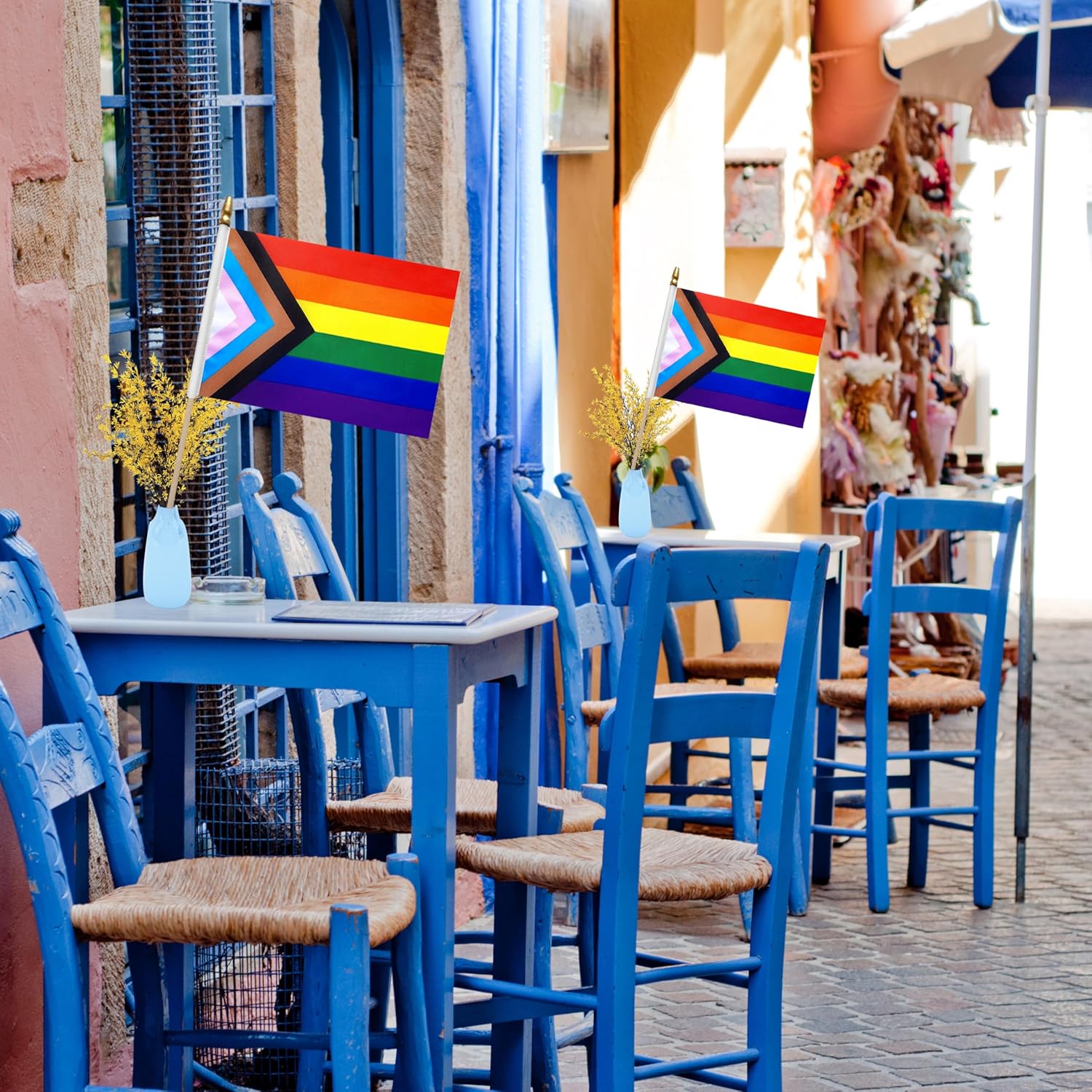 WEITBF 12Pcs 8×12 Inch Progress Gay Pride Flags Small LGBT Rainbow Flags Mini Handheld Flag Outdoor Decorations - Image 4