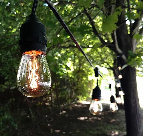 Miniatura 3 de Hometown Evolution, Inc. Cadena de luces comerciales E26 para exteriores con enchufe suspendido para iluminación exterior vintage resistente a la