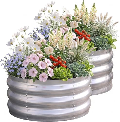 Potager surélevé Rond 2 pièces 60x30cm Bamworld