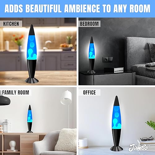 Miniatura 8 de JAMBO Hermosa lámpara de 16 pulgadas con cera, luz nocturna relajante para decoración del hogar, extra alta, lámpara de sala de estar, oficina,