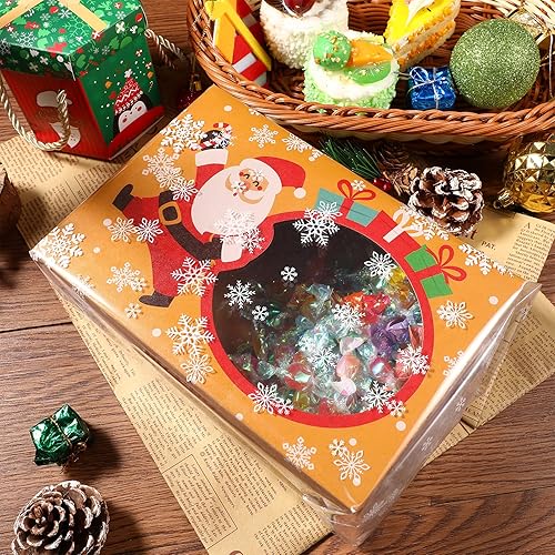 Miniatura 5 de Rollo de celofán de copo de nieve, 2.5 mil de grosor, rollos de celofán para cestas de Navidad, envoltura de flores (1,181.1 x 16.9 in)