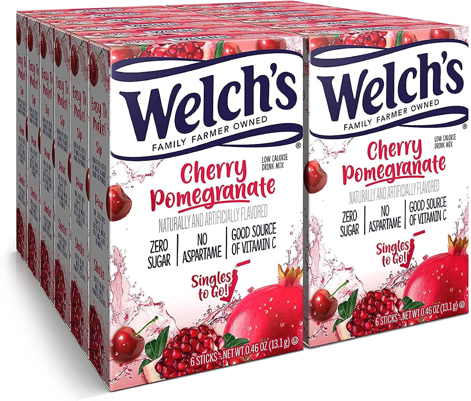 Singles To Go! Welch's Powdered Drink Mix, Cherry Pomegranate, 72 Packets