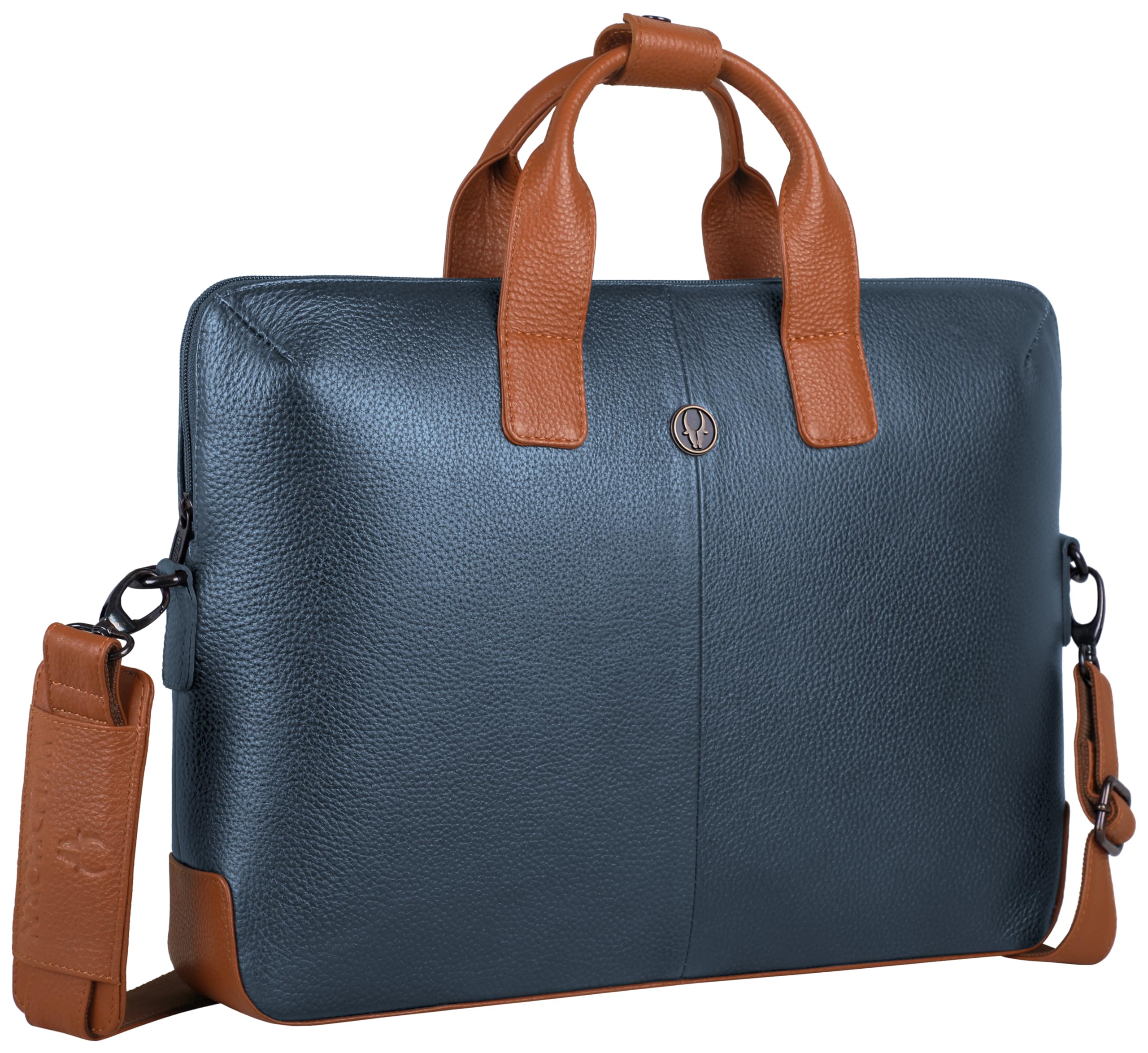 wildhorn Premium Leather Mens Laptop Bag | Handcrafted | Adjustable Shoulder Strap, Fits 15.6-Inch Laptop | Ideal for Office, Travel, Daily Use - 1 Year Warranty-picture-41