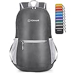 ZOMAKE Ultra Lightweight Hiking Backpack 20L, Packable Small Backpacks Water Resistant Daypack for Women Men(Medium Grey)