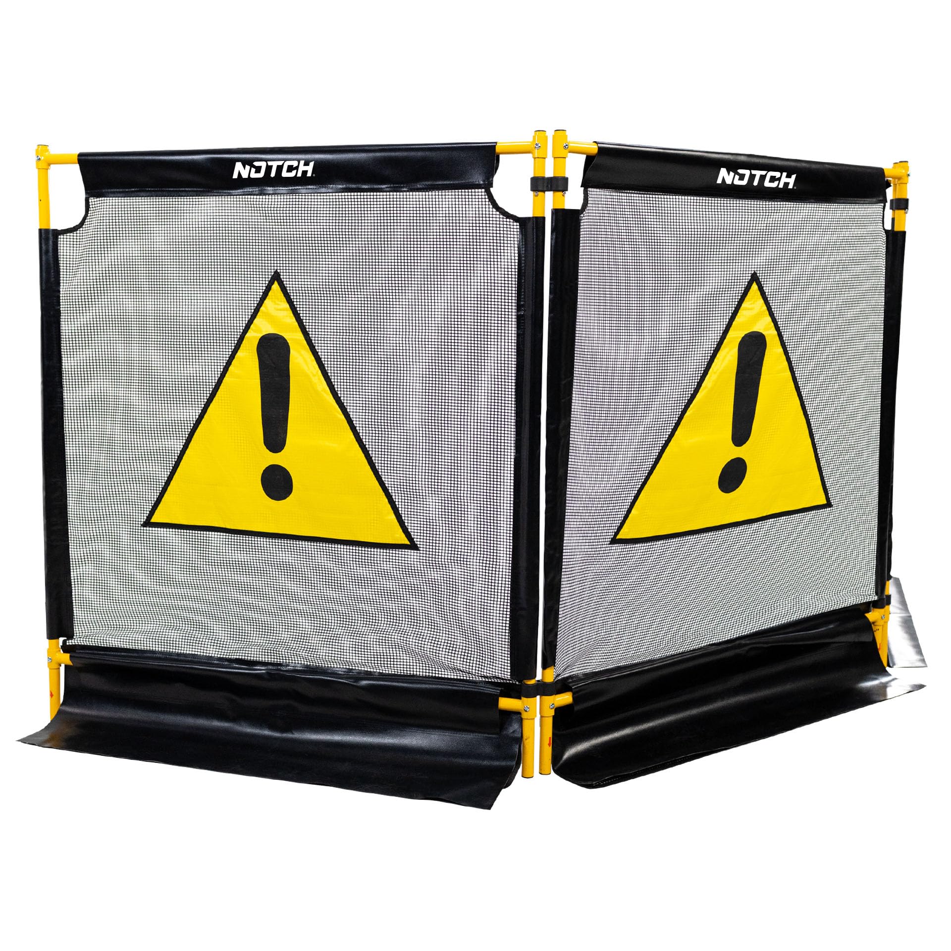Notch Tri Guard II Heavy-Duty Nylon Coated Durable 3-Section Debris Containment Mesh Barrier for Controlling Chips When Grinding Stumps and Chipping Brush (Total Dimensions: 121” Wide x 45.5” high)