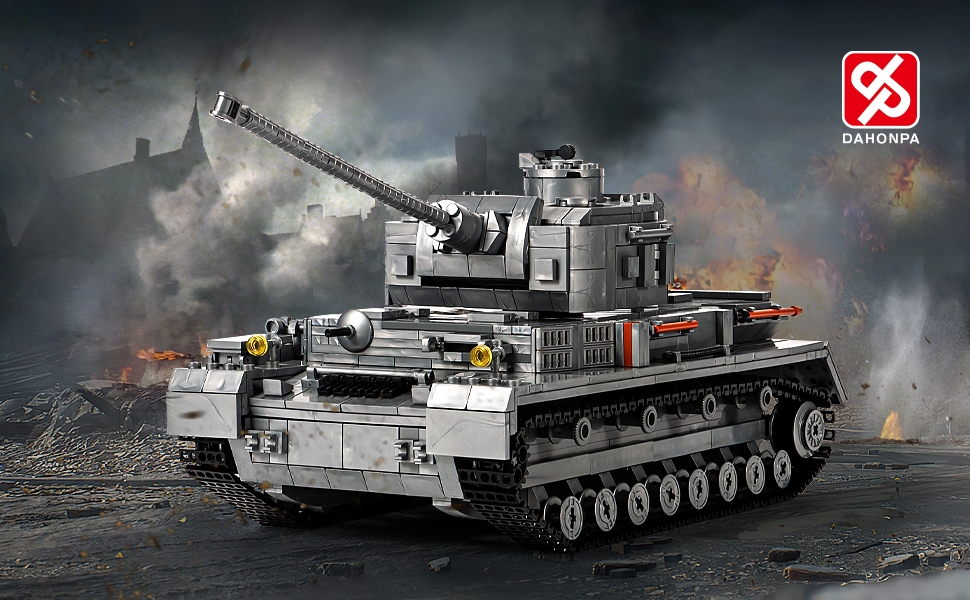 Watch DAHONPA Panzer IV tank building block ww2 military model on