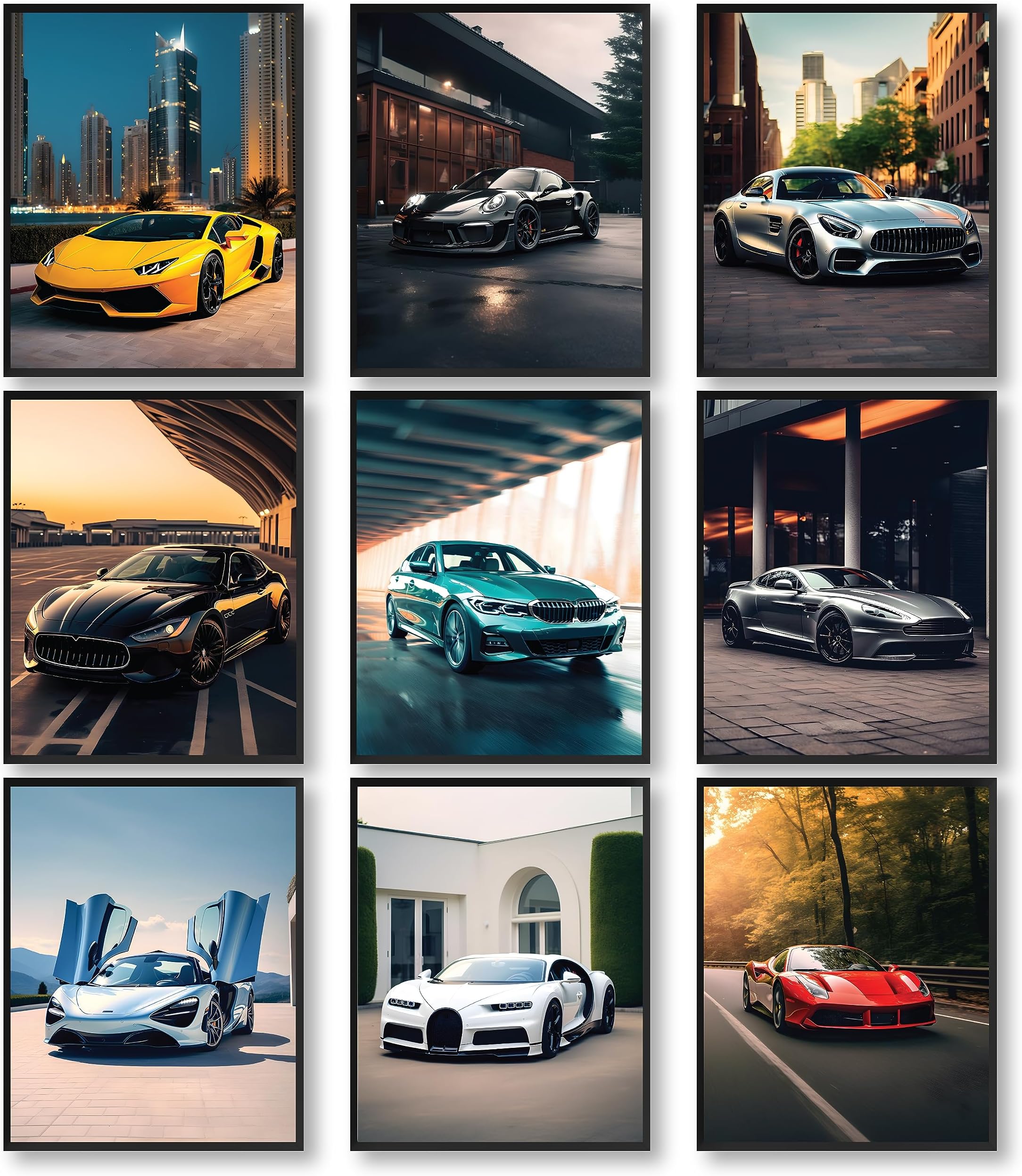 97 Decor Sports Car Posters For Boys Room - Race Car Room Decor For Men Guys, Super Car Posters Racing Car Wall Art Aesthetic, Cool Pictures Classic Car Decor For Bedroom Dorm Man Cave (8x10 Unframed)