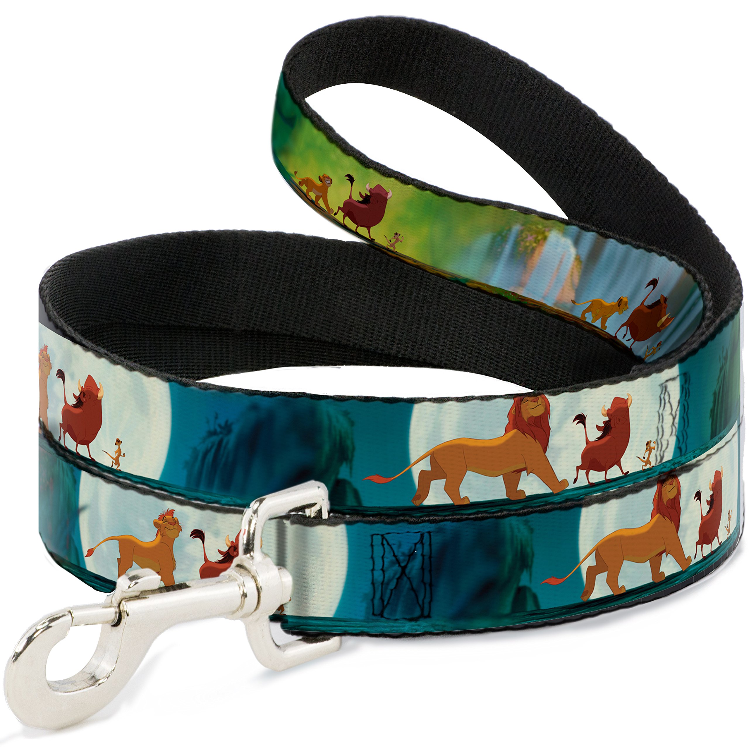 Buckle-DownPet Leash - Lion King Simba, Pumba & Timon Growing Up - 4 Feet Long - 1/2" Wide