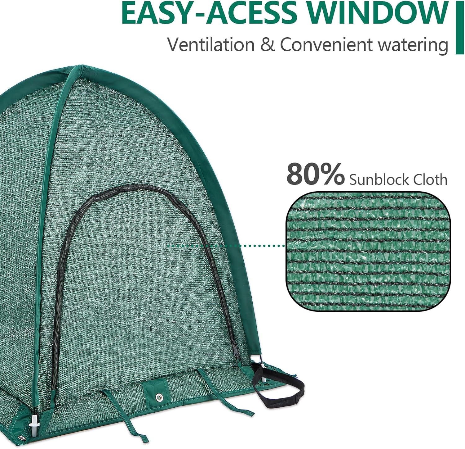 Plant Shade Tent 2 Pack, Pop Up 80% Sun Shade Cover for Outdoor Plants, Portable Sun Protection Tent for Garden, Container, Raised Bed, Small Plants, Shrubs, Herbs - 28" x 28" x 30"