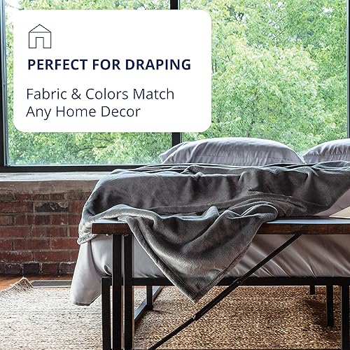 Miniatura 5 de ViscoSoft Edredón suave y afelpado para todas las estaciones, diseño ligero, manta rosa rubor para sofá, cama (rosa, individualindividual XL)