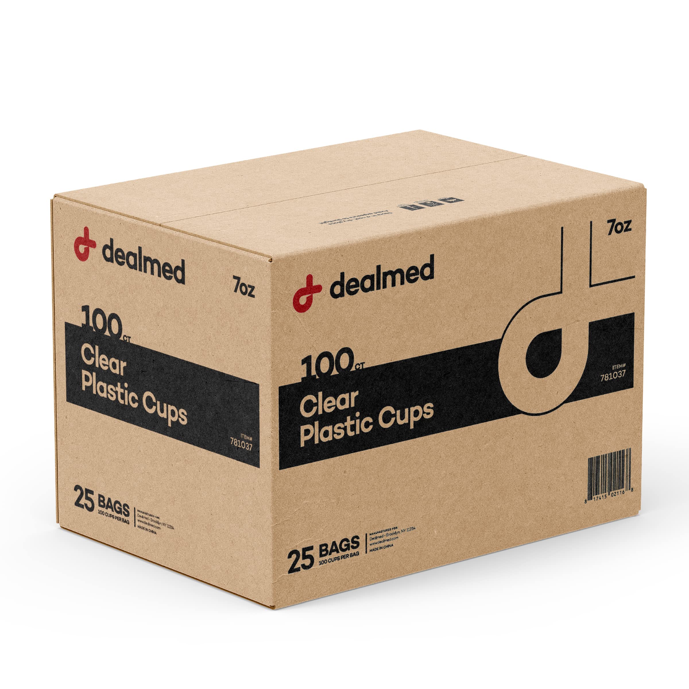 Dealmed Vasos de plástico desechables, ideales para consultorios médicos, enfermeras escolares, hospitales, en casa y más (2500 unidades, 7 onzas)