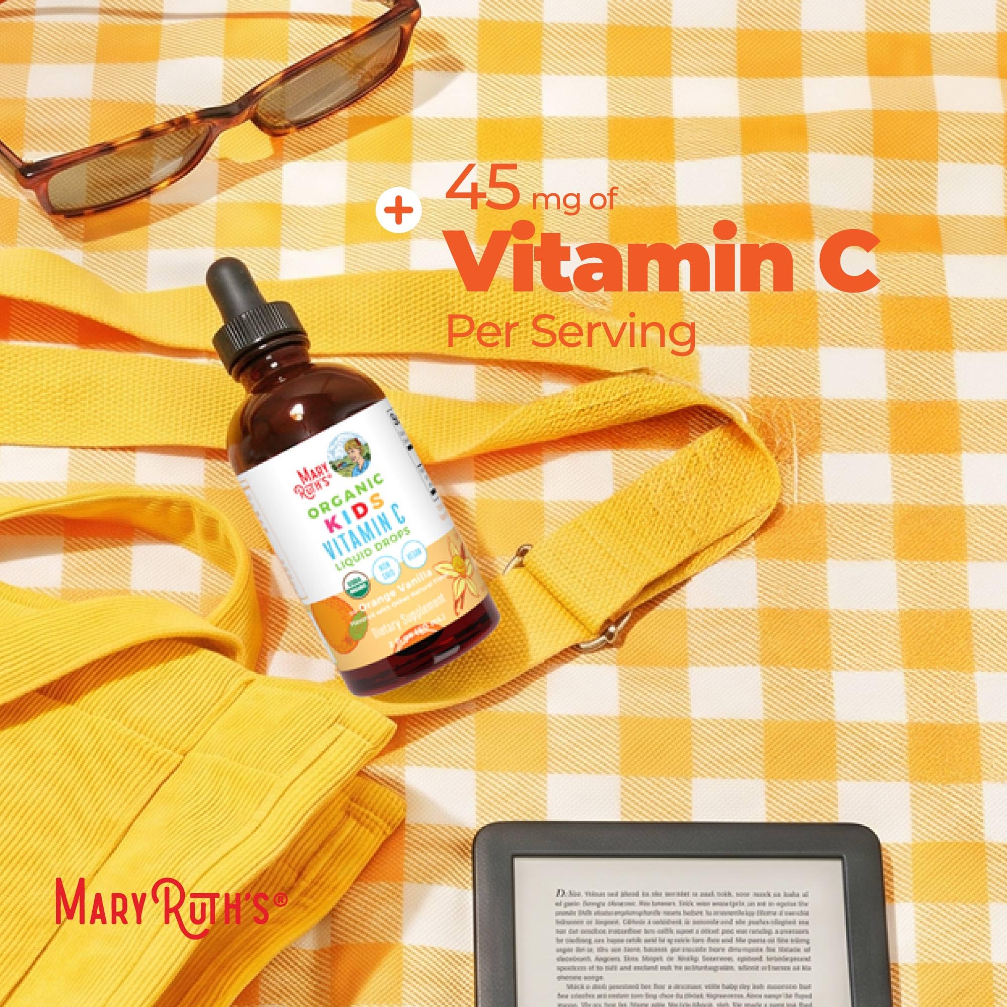 MARYRUTH'S USDA Organic Kids Vitamin C Liquid Drops, Orange Vanilla, 2 oz — Amazon image 8