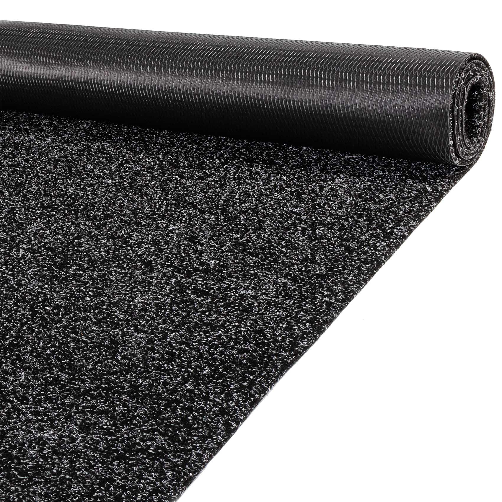 ANRO Teppich Läufer Schmutzfangmatte Sauberlaufmatte Fußmatte Indoor Outdoor Flur Eingang Oskar 140 x 160 cm Schwarz