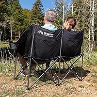 Vista 6 de Silla de Camping para 2 Personas Silla de Camping Oversized Loveseat Silla de Camping Doble para Adultos Sofá de Camping Heavy Duty Silla Plegable