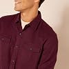 Camisa casual de franela manga larga corte regular para hombre Amazon Essentials, dos bolsillos 7