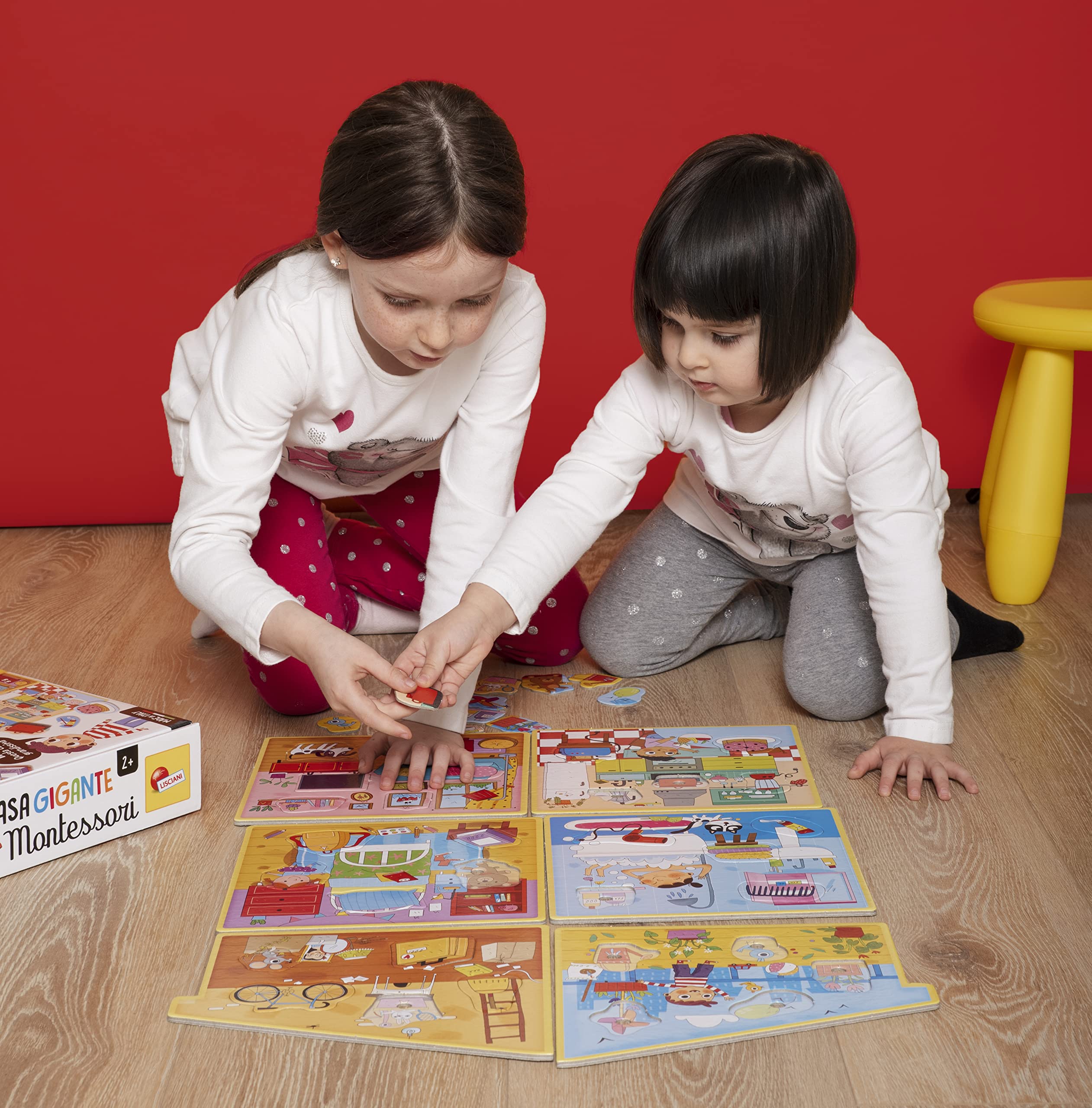 Lisciani - MONTESSORI - La Casa - Rompecabezas Para Niños a Partir de 2 años - Enseña a Colocar cada Cosa en su Lugar en la Casa - Juego Educativo - Fabricado en Italia (El empaque puede variar)
