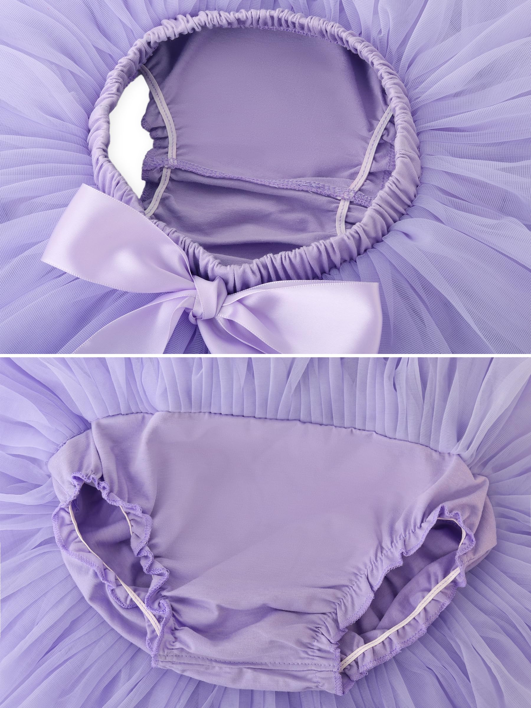 Baby Kleinkind Mädchen Tutu Rock Prinzessin Rock Mini Tiered Super Soft Tüllrock Elastische Taille Ballett Tanzrock mit Windelüberzug + Stirnband